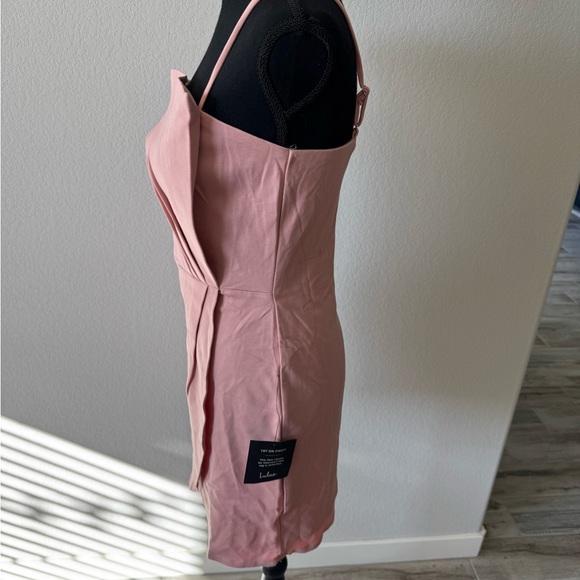 Lulus Drinks on Me Mauve Pink Sleeveless Pleated Bodycon Dress Size M - Picture 9 of 15